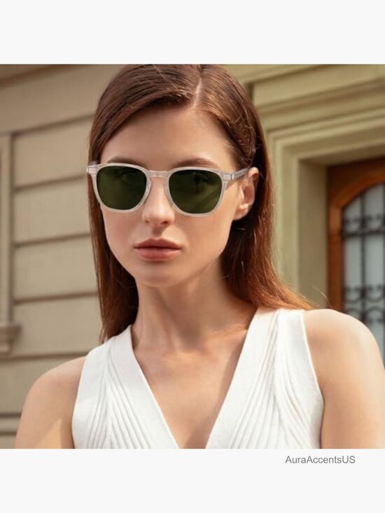Retro Polarized UV Protection Acetate Sunglasses Small/Medium Face Handcrafted main image 4